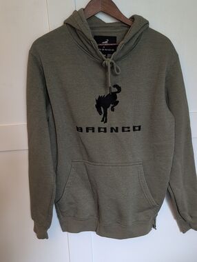 Bronco Olive Green Pullover Hoodie with Front Pocket